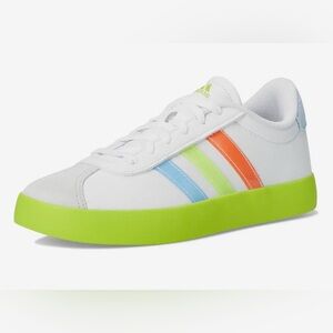 NIB [Adidas] VL Court 3.0 K Skateboard Tennis Shoes Sneakers Neon Youth 5 / W 6